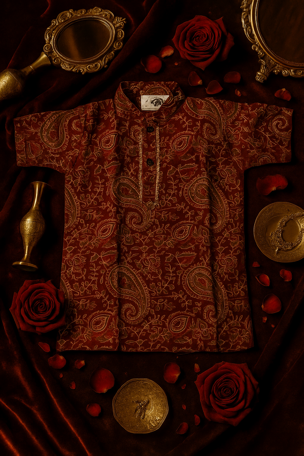 RAJMAHAL LUXE – Premium Cotton Boys Short Sleeve Kurta | 11 Colors | Sizes 18–32