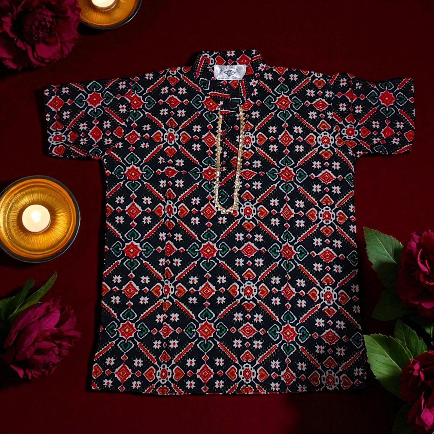 RAJMAHAL LUXE – Premium Cotton Boys Short Sleeve Kurta | 11 Colors | Sizes 18–32