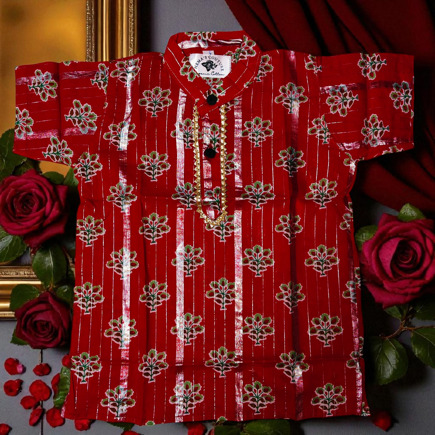 RAJMAHAL LUXE – Premium Cotton Boys Short Sleeve Kurta | 11 Colors | Sizes 18–32