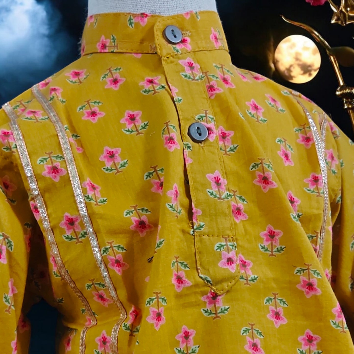 LUXE Cotton Kids Kurta with Pyjamas Pants for Baby Boys and Kids Jippa Conceptual Wear Rajasthani Prints Handmade