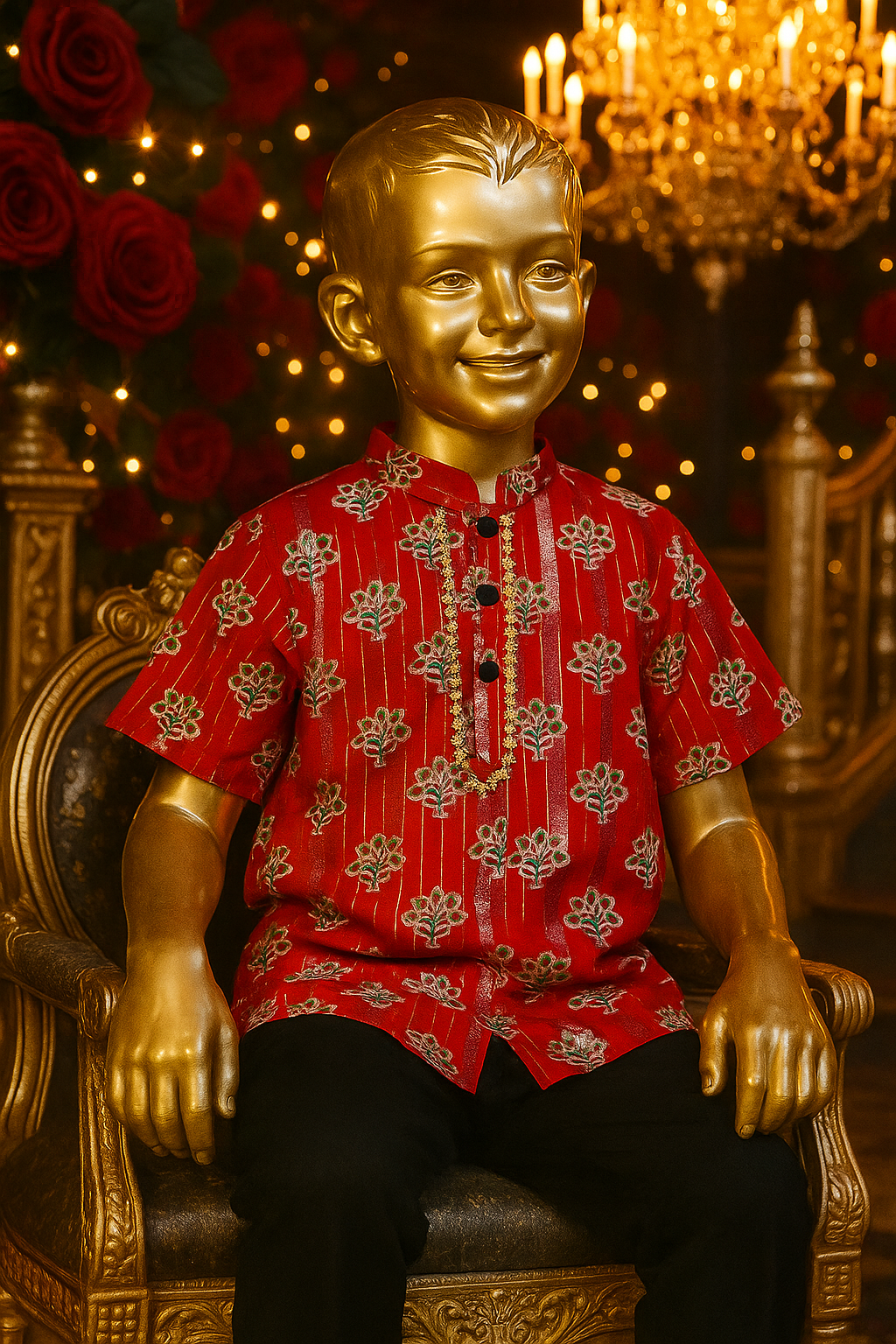 RAJMAHAL LUXE – Premium Cotton Boys Short Sleeve Kurta | 11 Colors | Sizes 18–32