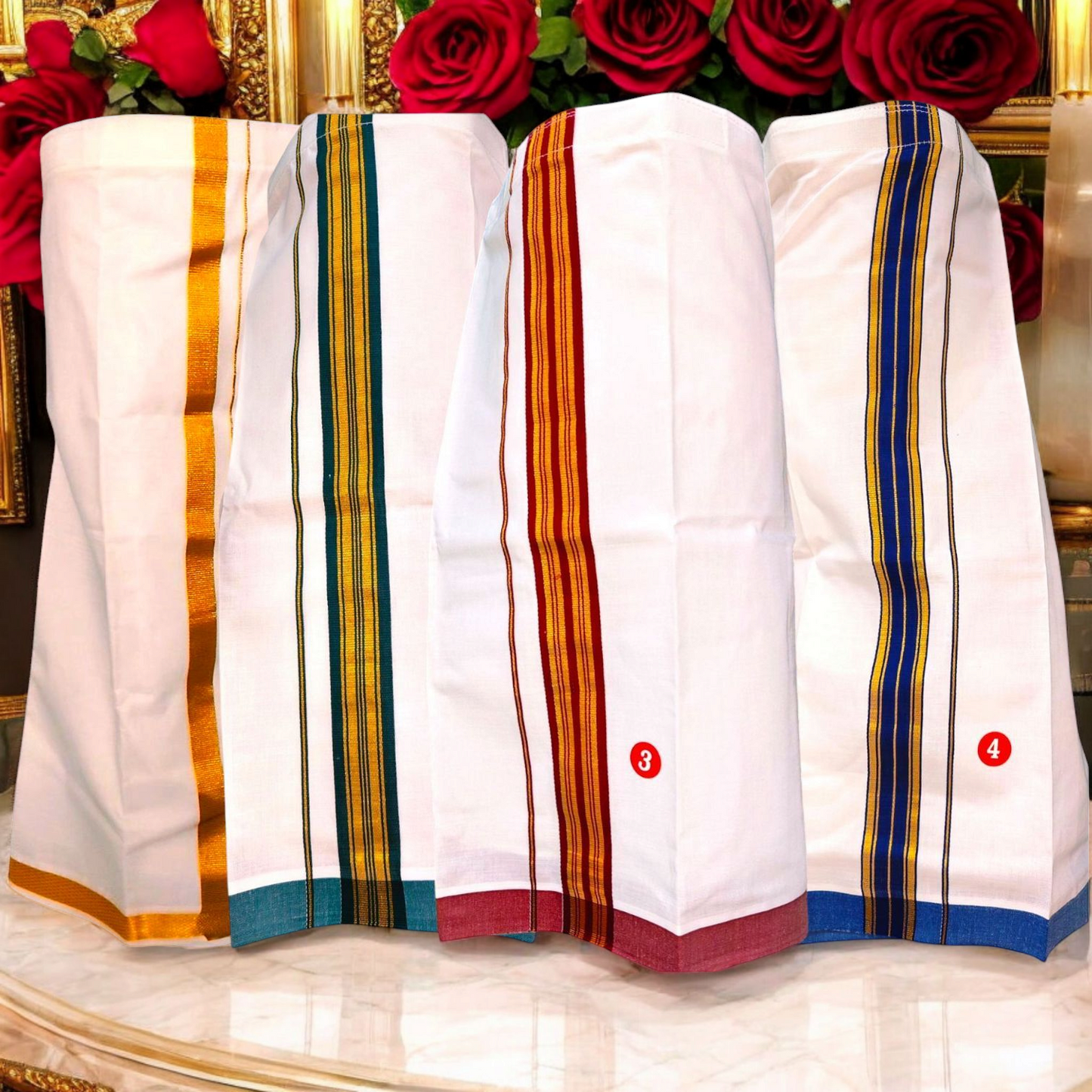 Kids Veshti / Dhoti – Ready Stitched with Velcro (Cotton, Age 1–10 Years)
