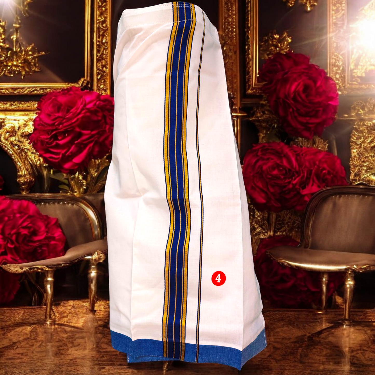 Kids Veshti / Dhoti – Ready Stitched with Velcro (Cotton, Age 1–10 Years)