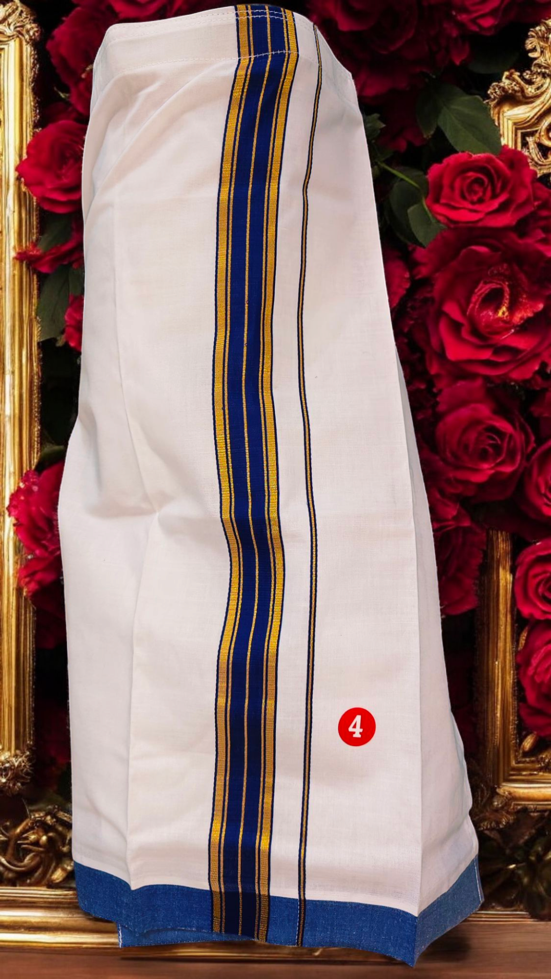 Kids Veshti / Dhoti – Ready Stitched with Velcro (Cotton, Age 1–10 Years)