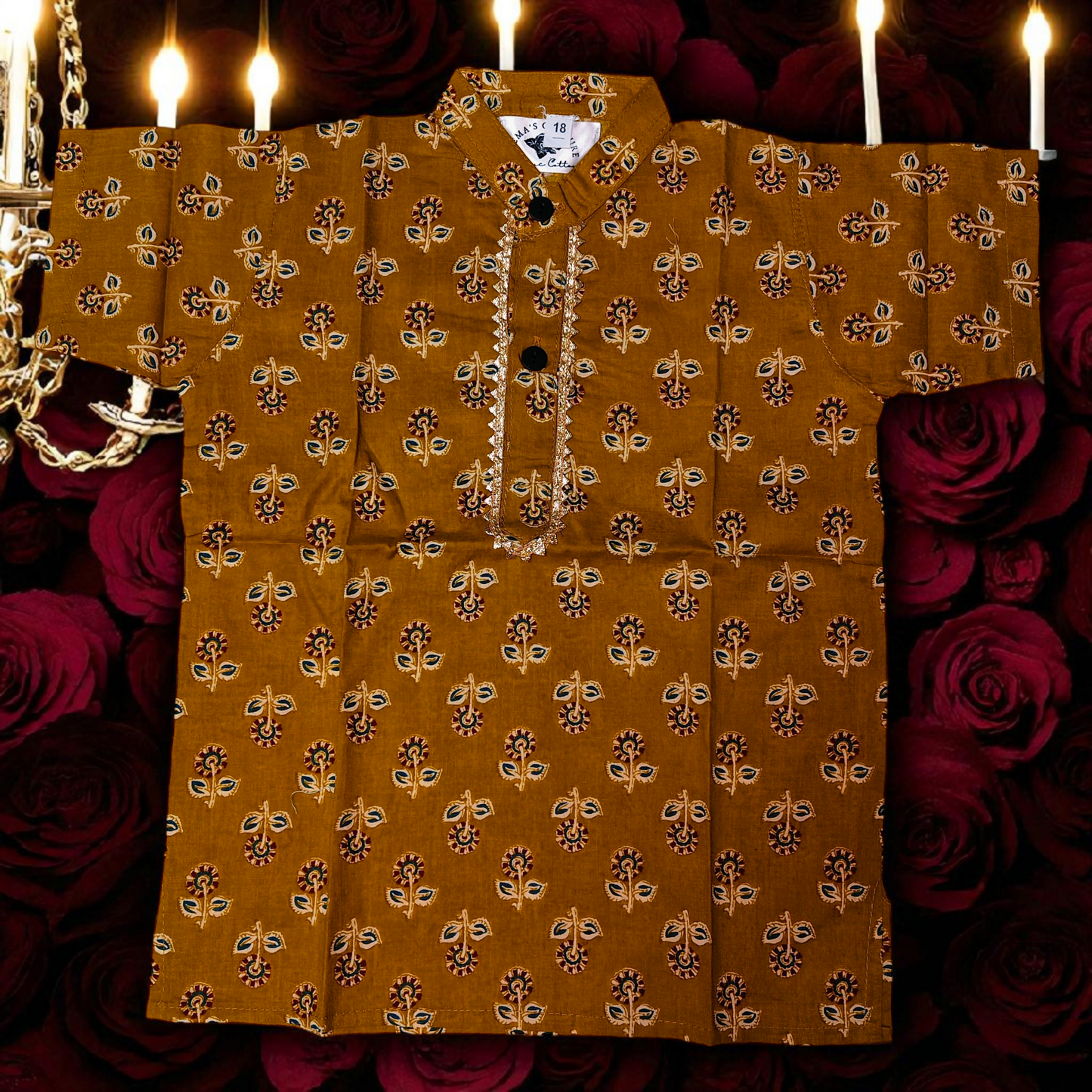 RAJMAHAL LUXE – Premium Cotton Boys Short Sleeve Kurta | 11 Colors | Sizes 18–32